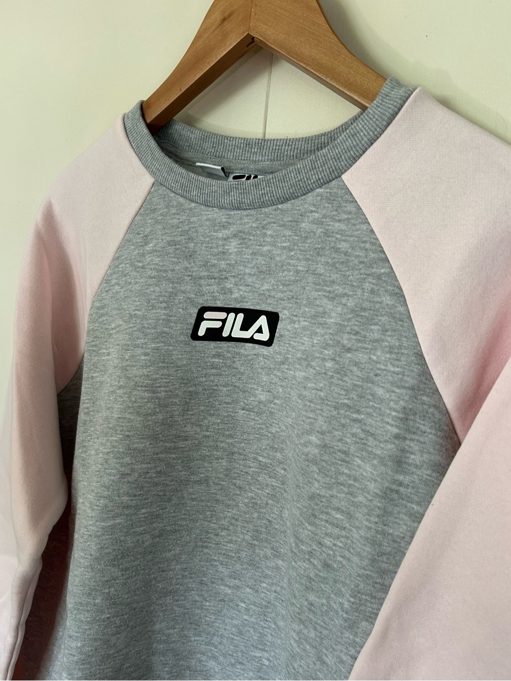 2/$20 FILA Women's Gray and Light Pink Sweatshirt